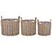 Set Di 3 Vasi Per Piante Pendula 33/37/45 Cm Naturale - Foto miniatura 6