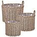 Set Di 3 Vasi Per Piante Pendula 33/37/45 Cm Naturale - Foto miniatura 9