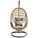 Dondolo A Sospensione Da Giardino In Acciaio E Wicker Con Cuscino Swing - Foto miniatura 1