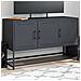 Mobile Tv Antracite 100,5x39x60,5 Cm In Acciaio - Foto miniatura 2