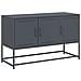 Mobile Tv Antracite 100,5x39x60,5 Cm In Acciaio - Foto miniatura 1