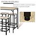 Set Tavolo Alto Con 4 Sgabelli Stile Industriale In Metallo E Legno, Rovere Chiaro - Foto miniatura 3