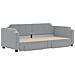 Divano Letto Estraibile Cassetti Grigio Chiaro 90x190cm Tessuto - Foto miniatura 3