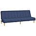 Divano Letto a 2 Posti Blu in Tessuto - Foto miniatura 1