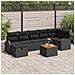 Set di Sofà da Giardino da 8 Pezzi con Cuscini Nero Polyrattan - Foto miniatura 2