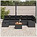 Set di Sofà da Giardino da 8 Pezzi con Cuscini Nero Polyrattan - Foto miniatura 3