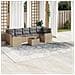 Set Divano da Giardino 8 pz con Cuscini Beige in Polyrattan - Foto miniatura 2