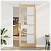 Porta Scorrevole con Set di Ferramenta 'ORKDAL'Legno Solido & Vetro - Foto miniatura 2