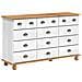 "Cassettiera ""ASKIM"" Bianca 79x40x133.5 cm Legno Massello Pino" - Foto miniatura 1