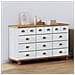 "Cassettiera ""ASKIM"" Bianca 79x40x133.5 cm Legno Massello Pino" - Foto miniatura 2