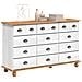 "Cassettiera ""ASKIM"" Bianca 79x40x133.5 cm Legno Massello Pino" - Foto miniatura 3