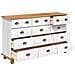 "Cassettiera ""ASKIM"" Bianca 79x40x133.5 cm Legno Massello Pino" - Foto miniatura 5