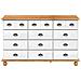 "Cassettiera ""ASKIM"" Bianca 79x40x133.5 cm Legno Massello Pino" - Foto miniatura 6