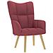 Sedia Relax Rosso Vino in Tessuto - Foto miniatura 1