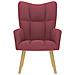 Sedia Relax Rosso Vino in Tessuto - Foto miniatura 3