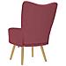 Sedia Relax Rosso Vino in Tessuto - Foto miniatura 5