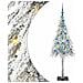 Albero di Natale con 150 LED Bianco 150 cm PE e Acciaio - Foto miniatura 1