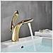 Rubinetto per lavabo da bagno, Blackswan, tipo M88, modello oro lucido, misura 20 cm - Foto miniatura 4