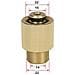 Adattatore M22 In Ottone - Riduzione Per Idropulitrici | Filettatura Interna / Esterna M22 | Compatibile Con Kärcher, Lavor, Bosch, Nilfisk - Foto miniatura 3