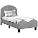 Struttura letto per bambini con testata Grigio chiaro Velluto - Foto miniatura 1