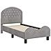 Struttura letto per bambini con testata Grigio chiaro Velluto - Foto miniatura 4