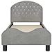 Struttura letto per bambini con testata Grigio chiaro Velluto - Foto miniatura 5