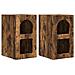 Comodino 2 pcs Rovere fumé 29,5 x 33,5 x 50 cm - Foto miniatura 1