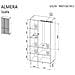 ALMERA 5903815010767 armadio /guardaroba per camera da letto 6 ripiani 4 porta /porte Noce - Foto miniatura 3