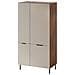 ALMERA 5903815010767 armadio /guardaroba per camera da letto 6 ripiani 4 porta /porte Noce - Foto miniatura 1