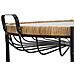 Tavolino Cebu Con Piano In Vetro E Ruote, Ferro E Rattan — 70,5x65x57 Cm - Foto miniatura 6