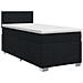 Letto box spring con materasso Nero 90 x 200 cm Tessuto - Foto miniatura 1