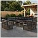Set Divano da Giardino 13 pz Grigio e Grigio Scuro polyrattan - Foto miniatura 4