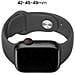 Cinturino Sportivo Per Apple Watch 42 / 45 / 49mm In Silicone Morbido, Nero - Foto miniatura 6