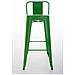 Sgabello Bar in Metallo Mason I Sgabello Alto Bancone Telaio 4 Gambe I Sgabello Industrial, H77CM I Sgabello Pub O Cucina con Schienale Verde - Foto miniatura 2