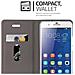 Custodia Compatibile Con Honor 6 Plus In Grigio Chiaro Marrone - Coperchio Protettiva Con Chiusura Magnetica, Funzione Stand E Tasca Per Le Carte - Foto miniatura 6
