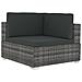 Set Divani Da Giardino 4 Pz Con Cuscini In Polyrattan Grigio - Foto miniatura 4
