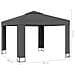 Gazebo Con Tetto Doppio 3x3 M Antracite - Foto miniatura 5