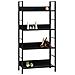Scaffale Libri 4 Ripiani Nero 60x27,6x124,5cm Legno Multistrato - Foto miniatura 2