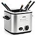 Friggitrice con Apparecchio per Fonduta TB600 Capacità 1.2 Litri Potenza 840 Watt Colore Acciaio Inossidabile - Foto miniatura 3