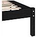Giroletto Nero in Legno Massello 150x200 cm 5FT King Size - Foto miniatura 7