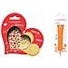 Kit Biscotti Con Cuore In Rilievo + Penna Al Cioccolato Arancione - Foto miniatura 1