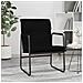 Sedia Lounge Nera 55x64x80 Cm In Similpelle - Foto miniatura 1