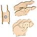 3 Decorazioni In Legno Per La Cameretta Dei Bambini - Elefante / Coccodrillo - Foto miniatura 1