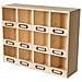 2 Armadietti Portaoggetti In Legno Con 12 Slot - Foto miniatura 1