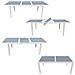 Set Di Mobili Da Giardino Allungabili In Textilene Grigio Firenze 8 Posti - Alluminio Bianco - Foto miniatura 3