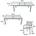 Set Di Mobili Da Giardino Allungabili In Textilene Grigio Firenze 8 Posti - Alluminio Bianco - Foto miniatura 7
