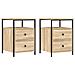 Comodini 2 Pz Rovere Sonoma 44x45x60 Cm In Legno Multistrato - Foto miniatura 2