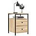 Comodini 2 Pz Rovere Sonoma 44x45x60 Cm In Legno Multistrato - Foto miniatura 3