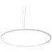 Sospensione Moderna Fly Slim Alluminio-plastiche Bianco Led 65w 4000k D90cm - Foto miniatura 2