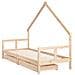 Giroletto Bambini con Cassetti 80x200 cm Legno Massello di Pino - Foto miniatura 3
